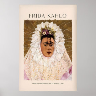 Frida Kahlo Diego auf meinem Verstand Tehuana Selb Poster