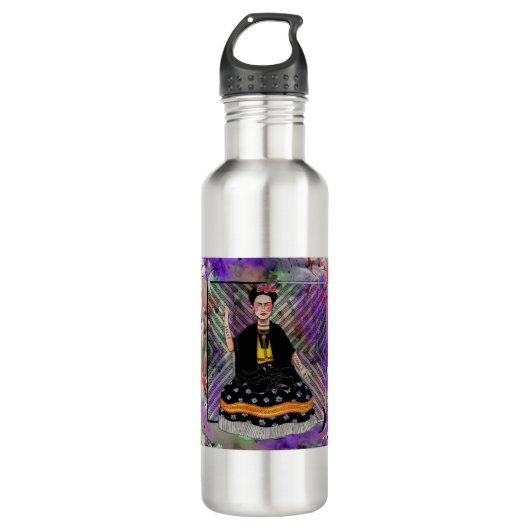 Frida Kahlo Edelstahlflasche (Vorderseite)