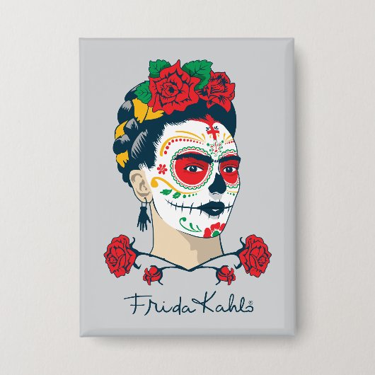 Frida Kahlo | El Día de los Muertos Button (Vorderseite)