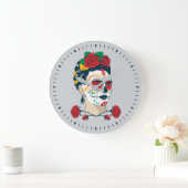 Frida Kahlo El Día de los Muertos Große Wanduhr (Zuhause)