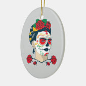 Frida Kahlo | El Día de Los Muertos Keramikornament (Links)