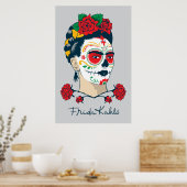 Frida Kahlo El Día de los Muertos Poster (Küche)