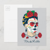 Frida Kahlo El Día de los Muertos Postkarte (Vorne/Hinten)