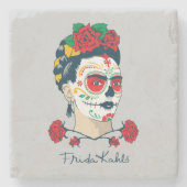 Frida Kahlo | El Día de Los Muertos Steinuntersetzer (Vorderseite)