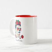 Frida Kahlo | El Día de Los Muertos Zweifarbige Tasse (Vorderseite Links)