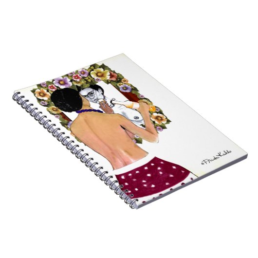 Frida Kahlo en el Espejo Portrait Notizblock (Rechte Seite)