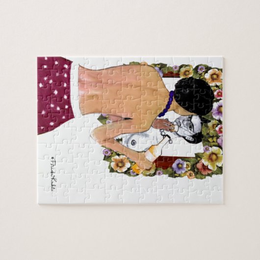 Frida Kahlo en el Espejo Portrait Puzzle (Horizontal)