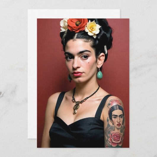 Frida Kahlo Feiertagskarte (Vorne/Hinten)