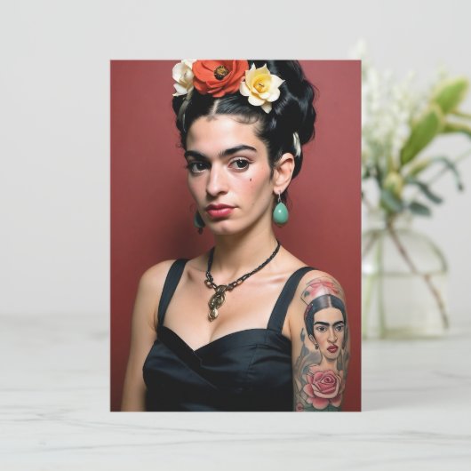 Frida Kahlo Feiertagskarte (Stehend Vorderseite)