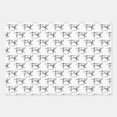Frida Kahlo "FK" Monogram Signature Pattern Geschenkpapier Set (Vorderseite 2)