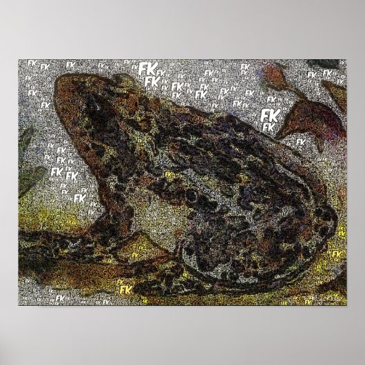 Frida Kahlo FK-Style Frog Painting Poster (Vorne)