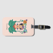 Frida Kahlo Floral Frame Graphic Gepäckanhänger (Vorderseite (Horizontal))