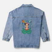 Frida Kahlo Floral Frame Graphic Jeansjacke (Rückseite)