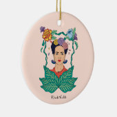 Frida Kahlo Floral Frame Graphic Keramik Ornament (Rechts)