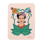 Frida Kahlo Floral Frame Graphic Magnet (Vertikal)