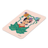Frida Kahlo Floral Frame Graphic Magnet (Linke Seite)
