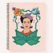 Frida Kahlo Floral Frame Graphic Notizblock (Vorderseite)