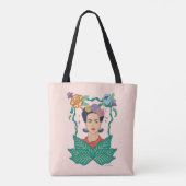 Frida Kahlo Floral Frame Graphic Tasche (Rückseite)