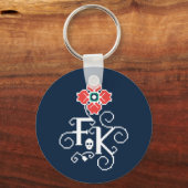 Frida Kahlo | Floral Tribute Schlüsselanhänger (Vorderseite)