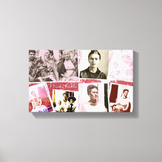 Frida Kahlo Foto Montage Leinwanddruck (Vorderseite)