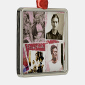 Frida Kahlo Foto Montage Ornament Aus Metall (Rechts)