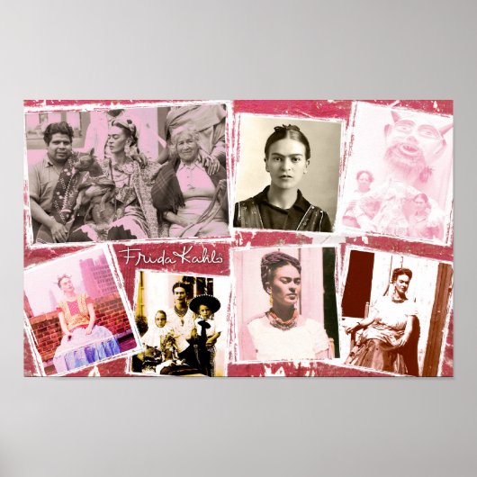 Frida Kahlo Foto Montage Poster (Vorne)