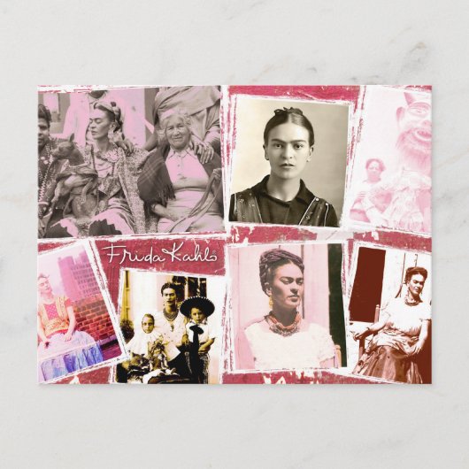 Frida Kahlo Foto Montage Postkarte (Vorderseite)