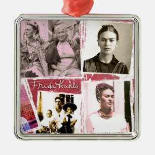 Frida Kahlo FotoMontage Ornament Aus Metall