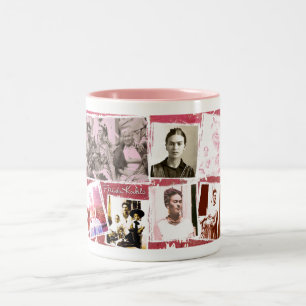Frida Kahlo FotoMontage Zweifarbige Tasse