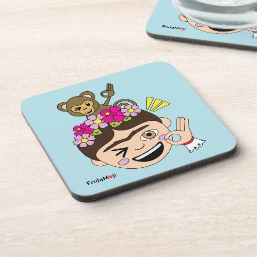 Frida Kahlo | FridaMoji - A OK Getränkeuntersetzer (Linke Seite)