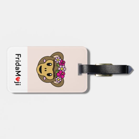 Frida Kahlo | FridaMoji - Affe Gepäckanhänger (Rückseite horizontal)