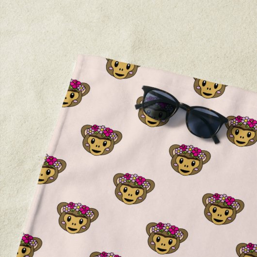 Frida Kahlo | FridaMoji - Affe Strandtuch (Beispiel)