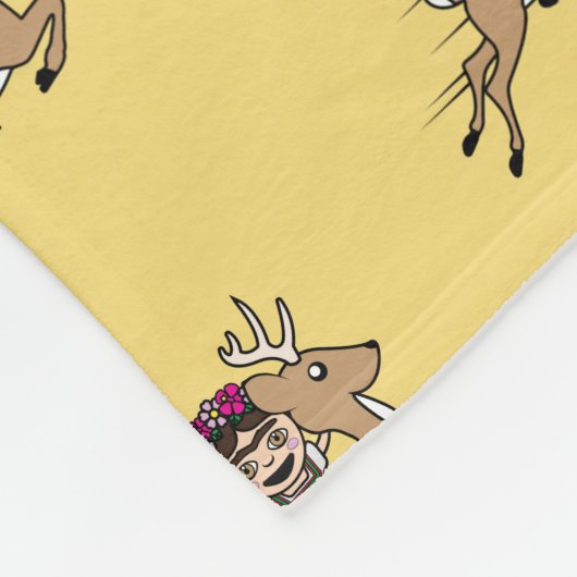 Frida Kahlo | FridaMoji - Ren Fleecedecke (Ecke)