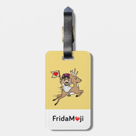 Frida Kahlo | FridaMoji - Ren Gepäckanhänger (Rückseite vertikal)