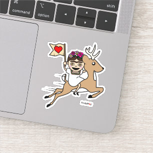 Frida Kahlo   FridaMoji - Rentier Aufkleber
