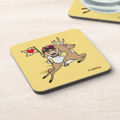 Frida Kahlo | FridaMoji - Rentier Getränkeuntersetzer (Linke Seite)