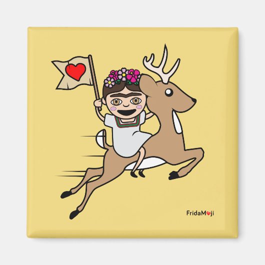 Frida Kahlo | FridaMoji - Rentier Magnet (Vorne)