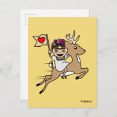 Frida Kahlo | FridaMoji - Rentier Postkarte (Vorne/Hinten)