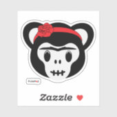 Frida Kahlo | FridaMoji - Tag des Toten Affen Aufkleber (Blatt)