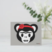 Frida Kahlo | FridaMoji - Tag des Toten Affen Postkarte (Stehend Vorderseite)