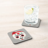 Frida Kahlo | FridaMoji - Zuckerschädel Getränkeuntersetzer (Rechte Seite)