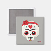 Frida Kahlo | FridaMoji - Zuckerschädel Magnet (Vorderseite/Rückseite)