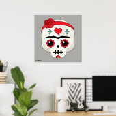 Frida Kahlo | FridaMoji - Zuckerschädel Poster (Heimbüro)