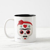 Frida Kahlo | FridaMoji - Zuckerschädel Zweifarbige Tasse (Links)