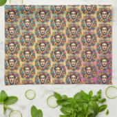 Frida Kahlo Geschirrtuch (Gefaltet)