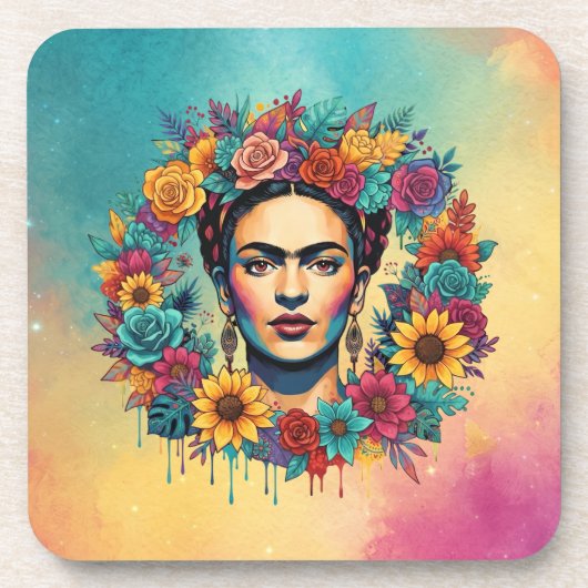 Frida Kahlo Getränkeuntersetzer (Vorderseite)