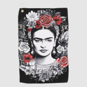 Frida Kahlo Golfhandtuch (Vorderseite)
