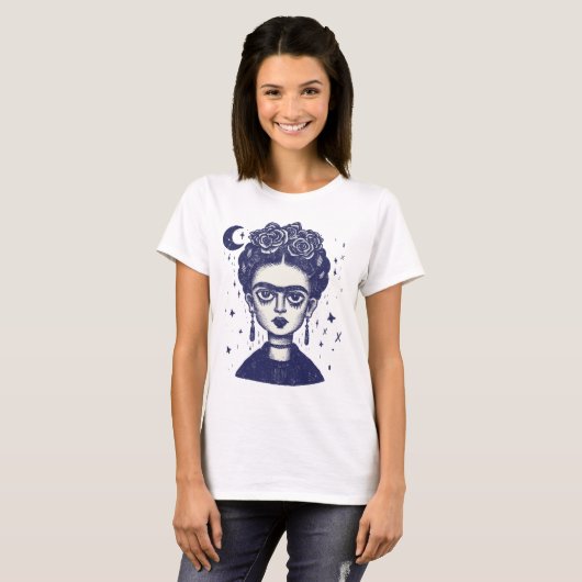 Frida Kahlo Goth T-Shirt (Vorne ganz)