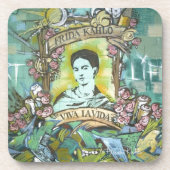 Frida Kahlo Graffiti Getränkeuntersetzer (Vorderseite)