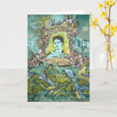 Frida Kahlo-Graffiti Karte (Gelbe Blume)